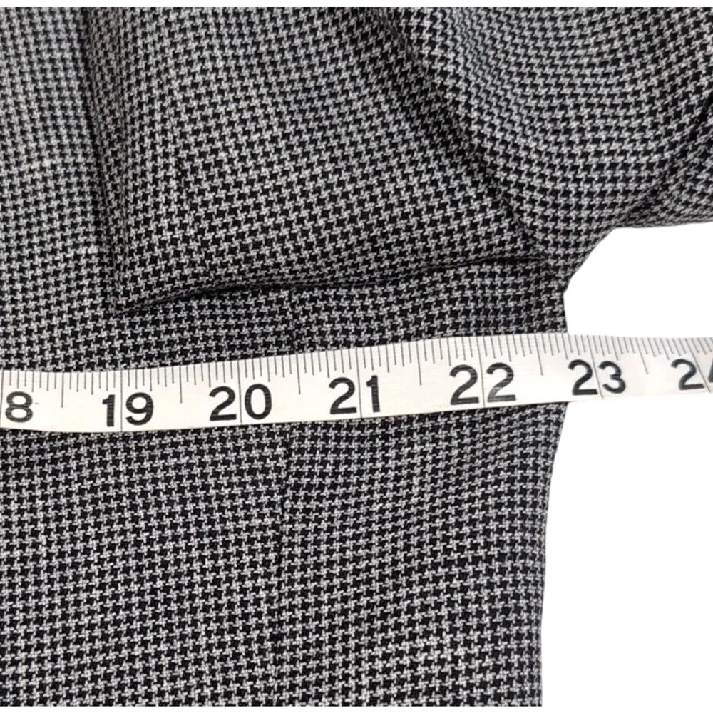 Jos A Bank Silk‎ Wool Sport Coat Men's Size 42L Black White Houndstooth 2 Button